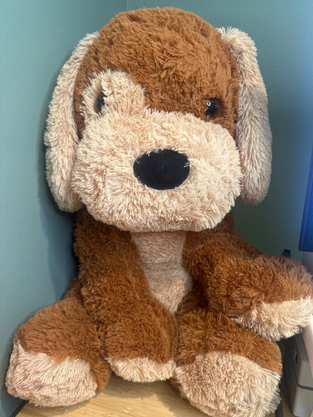 Goffa Brown Puppy Dog Plush Stuffed Animal 24" Soft Cuddly Large holiday gift